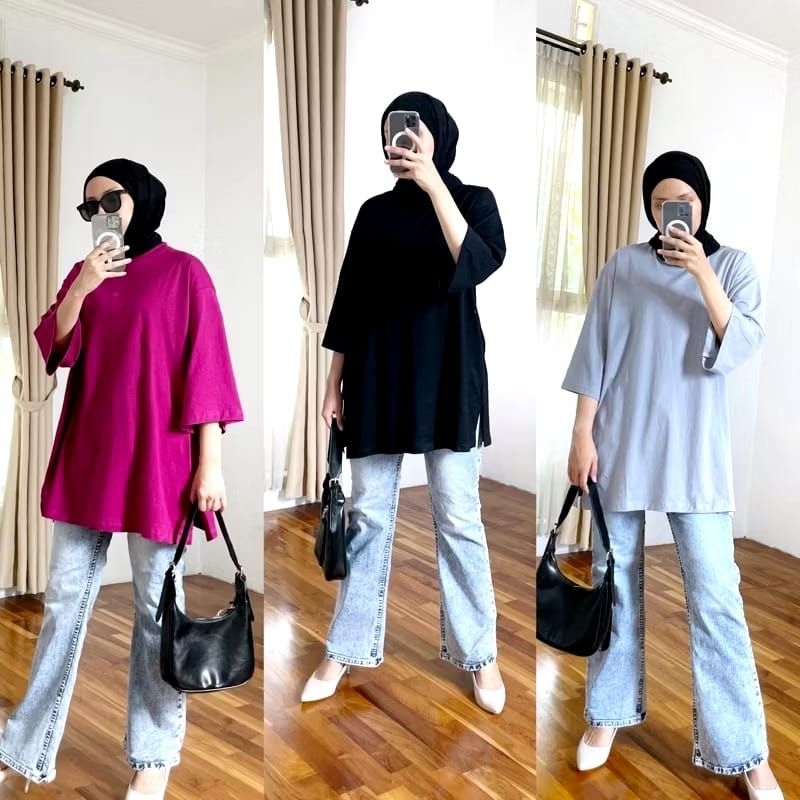 Kaos Knit Oversize LD 120 Jumbo / Knit Rajut Melar Oversize