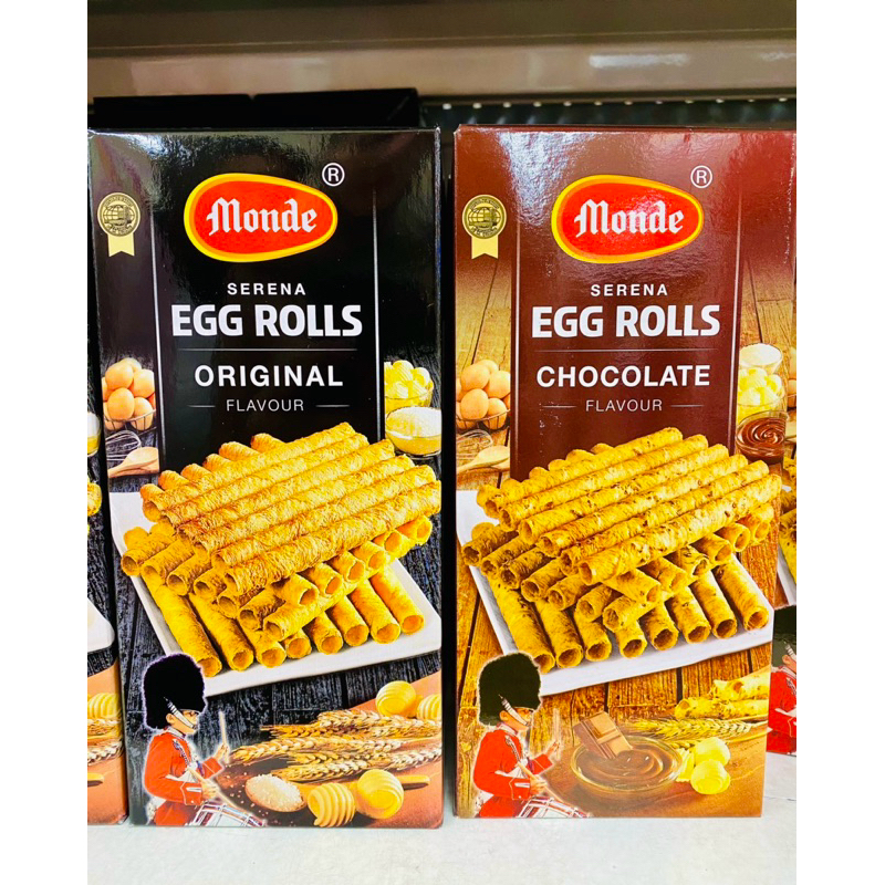 

MONDE SERENA COOKIES EGG ROLLS ORIGINAL / COKELAT BOX 168GR