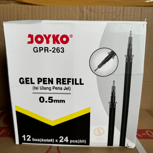 

Gel Pen Refill Isi Ulang Pen Isi Pulpen Joyko GPR-263 Black (12 KOTAK x 24 PCS)