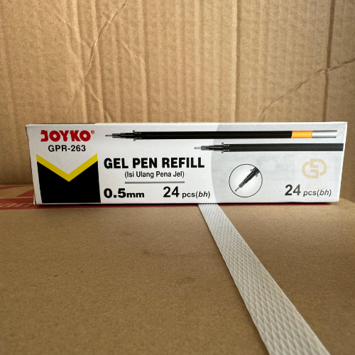 

(1 BOX / 24 PCS) Gel Pen Refill Isi Ulang Pen Isi Pulpen Joyko GPR-263 Black
