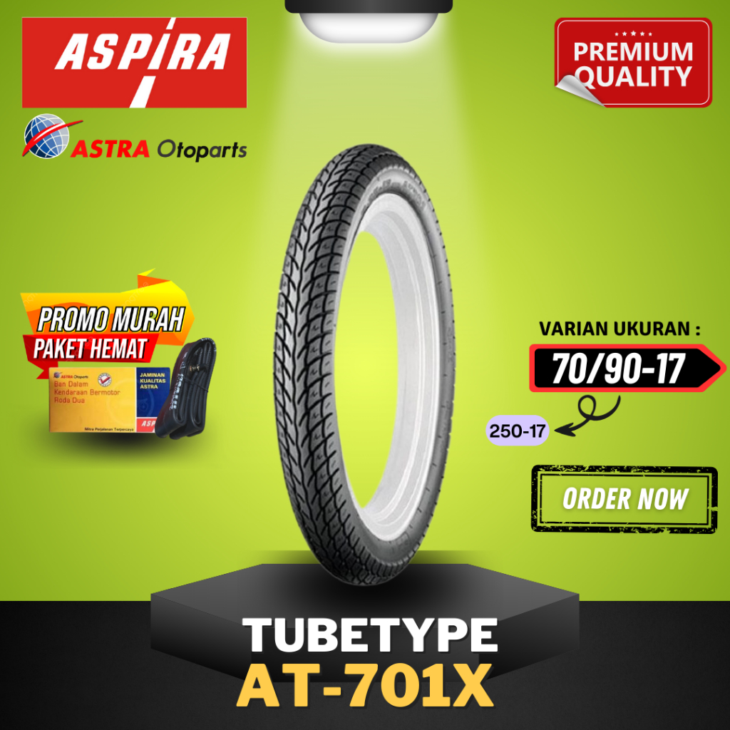 [READY COD] BAN ASPIRA TUBETYPE AT701 / AT-701 / BAN LUAR ASPIRA RING 17 250-17 (70/90-17) BAN MOTOR