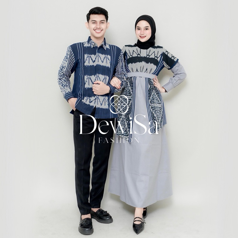 [TENUN ETNIK] Baju Tenun Couple Dress Tenun Kemeja Tenun Baju Kondangan Baju Pesta Baju Tenun Murah 