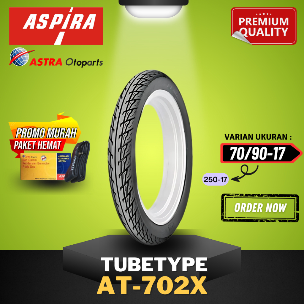 [READY COD] BAN ASPIRA TUBETYPE AT702X / AT-702X / BAN LUAR ASPIRA RING 17 250-17 (70/90-17) BAN MOT