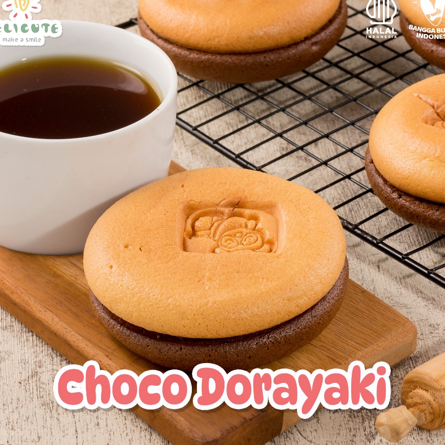 

RAIH DISKON CHOCO DORAYAKI DELICUTE ISI 6 SET DOUBLE CAKE DENGAN FILLING CHOCOLATE