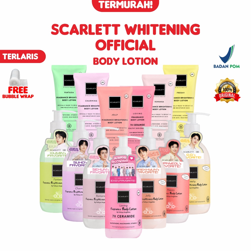 KODE Q2N5 Scarlett Whitening Body Lotion COD Jolly Romansa Charming Freshy Hand Handbody Series Orig