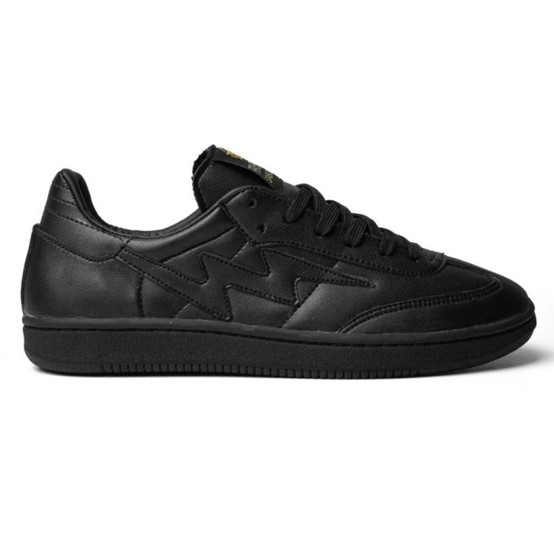 Prayerkids-Sabodo Full Black Sneakers Kasual Sepatu Hitam Anak Sekolah Pria/Wanita
