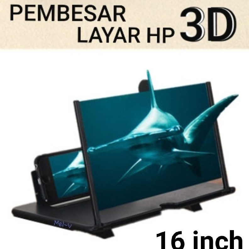 KODE M1F9 Kaca Pembesar Layar Hp 3D 14  16 inch Inci  Enlarge Screen Magnifier Stand Phone