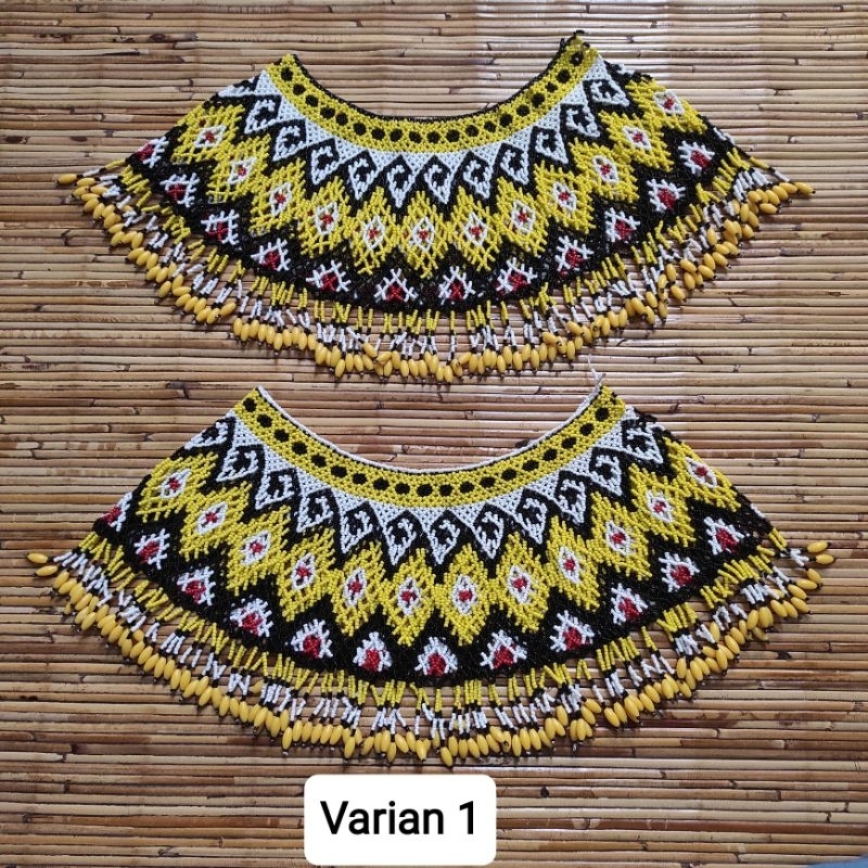kalung teratai manik dayak kalimantan ukuran dewasa