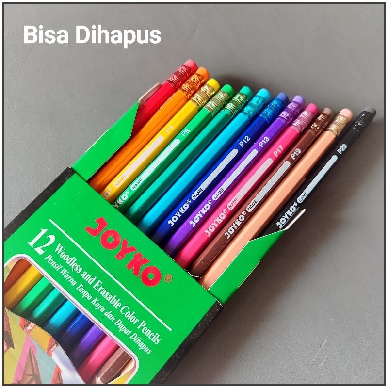 

Pensil Warna Joyko 12 Warna Panjang ( BISA DIHAPUS )