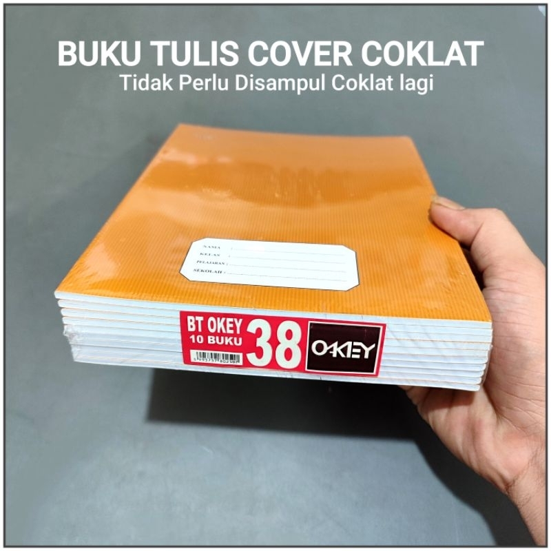 

1 Pak Buku Tulis Cover Coklat 38 Lembar isi 10 Buku