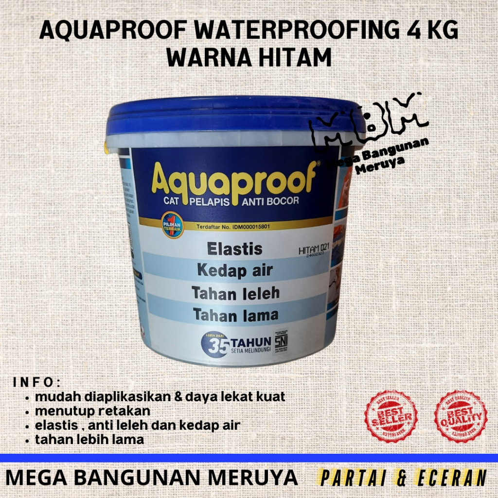 Pelapis Anti Bocor Aquaproof 4 Kg Aqua Proof Waterproofing Hitam 021