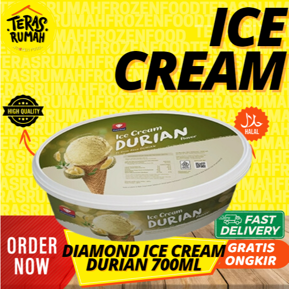 

KHUSUS INSTANT : DIAMOND ICE CREAM RASA DURIAN 700ML