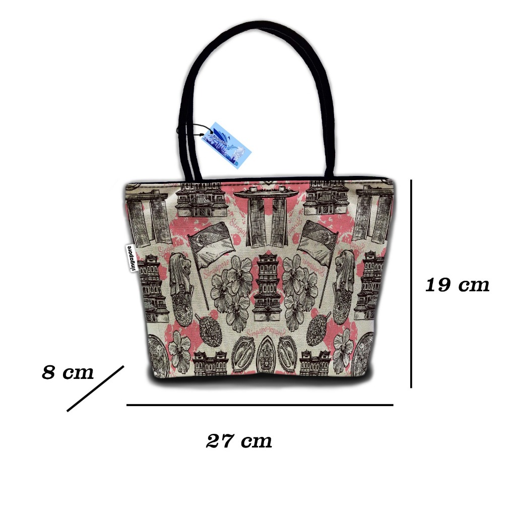 Recommended Tas Singapore, Tas Wanita Negara Singapore, Tas Souvenir 6 Motif Siap Kirim