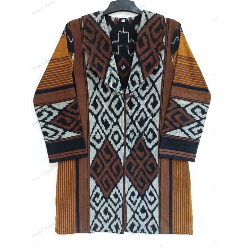 Blazer Wanita Kain Tenun Jepara - Blazer Tenun Etnik - Blazer Kantor - Oversized Blazer - Atasan Out