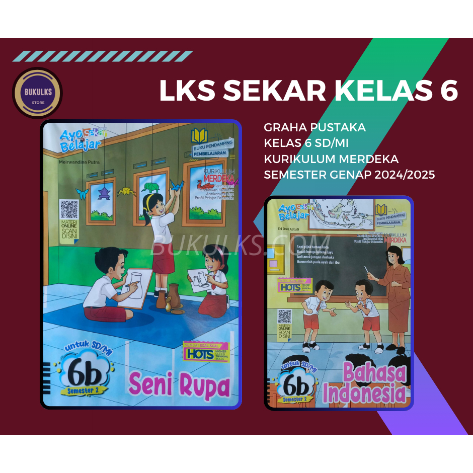 Buku LKS SEKAR GRAHA PUSTAKA SD MI Kelas 6 Merdeka Genap 2024 2025