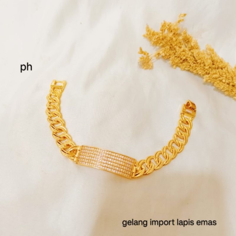 gelang model jam lapis emas,anti karat