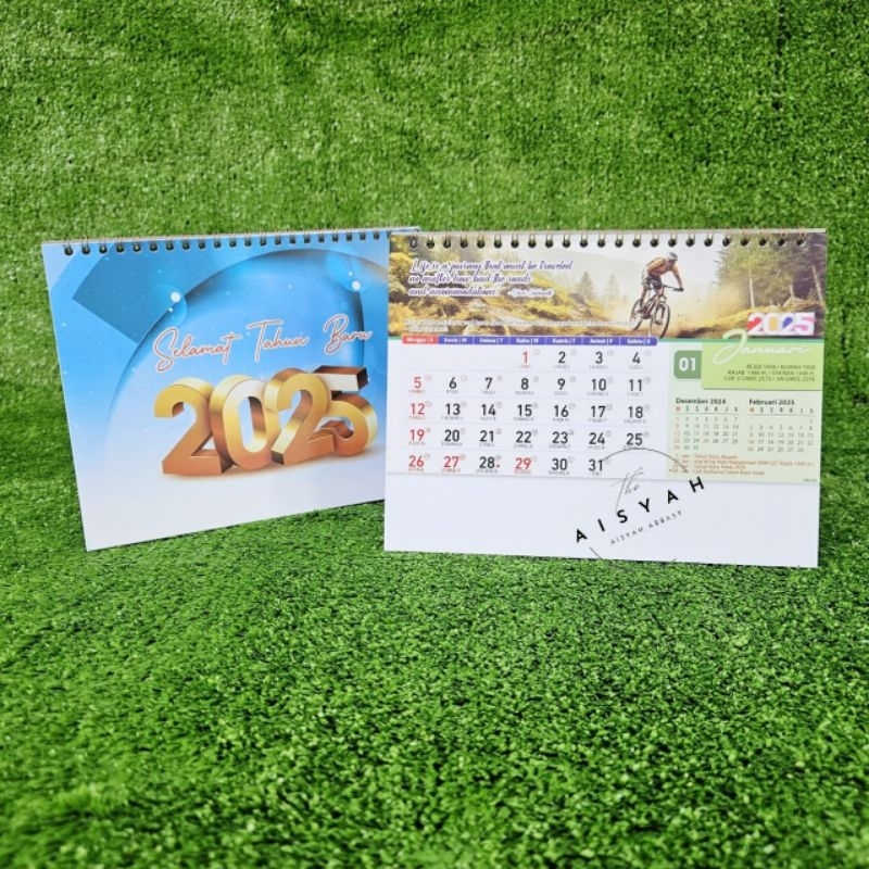 

kalender meja standar tahun 2025 Mj km 04 motivasi alam ukuran 21x16cm(terima castume cetak merek)