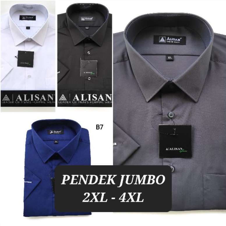 Stok Terbatas KEMEJA ALISAN LENGAN PENDEK JUMBO BIG SIZE