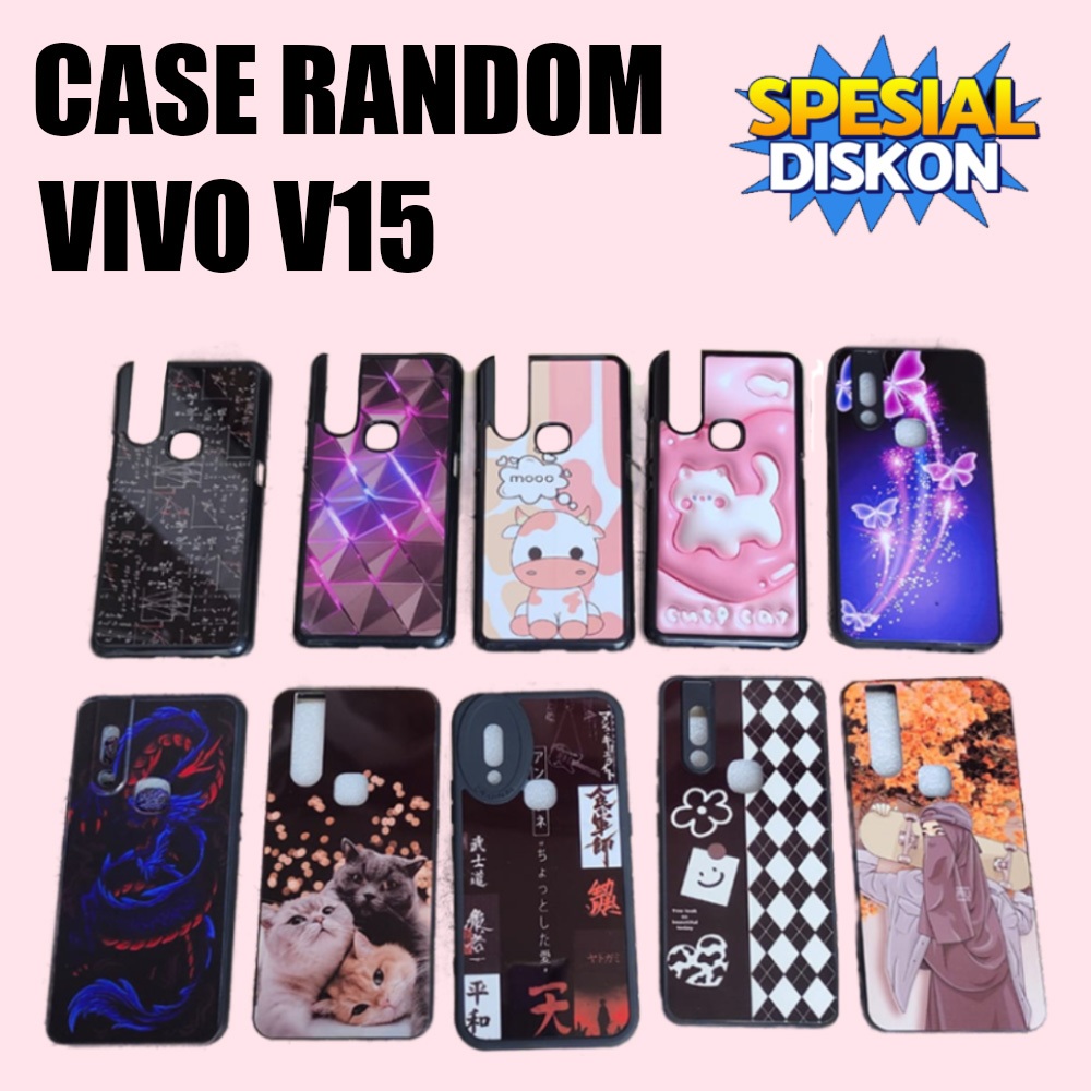CUCI GUDANG  CASE HP RANDOM FOR VIVO V15 TERMURAH HARDCASE SOFCASE GLOSY