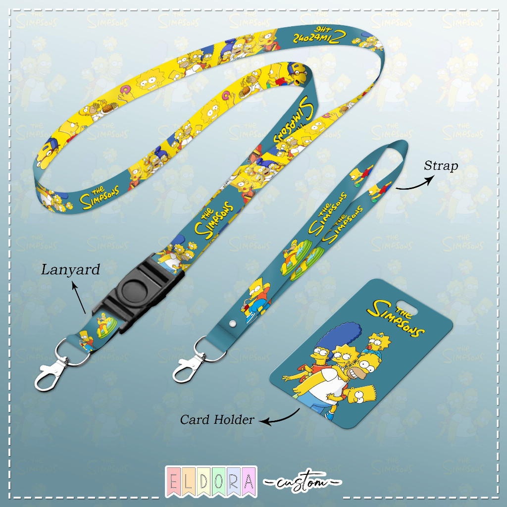 

[LANYARD] Strap id card holder The Simpsons set gantungan kunci - tali hp - tempat kartu - name tag