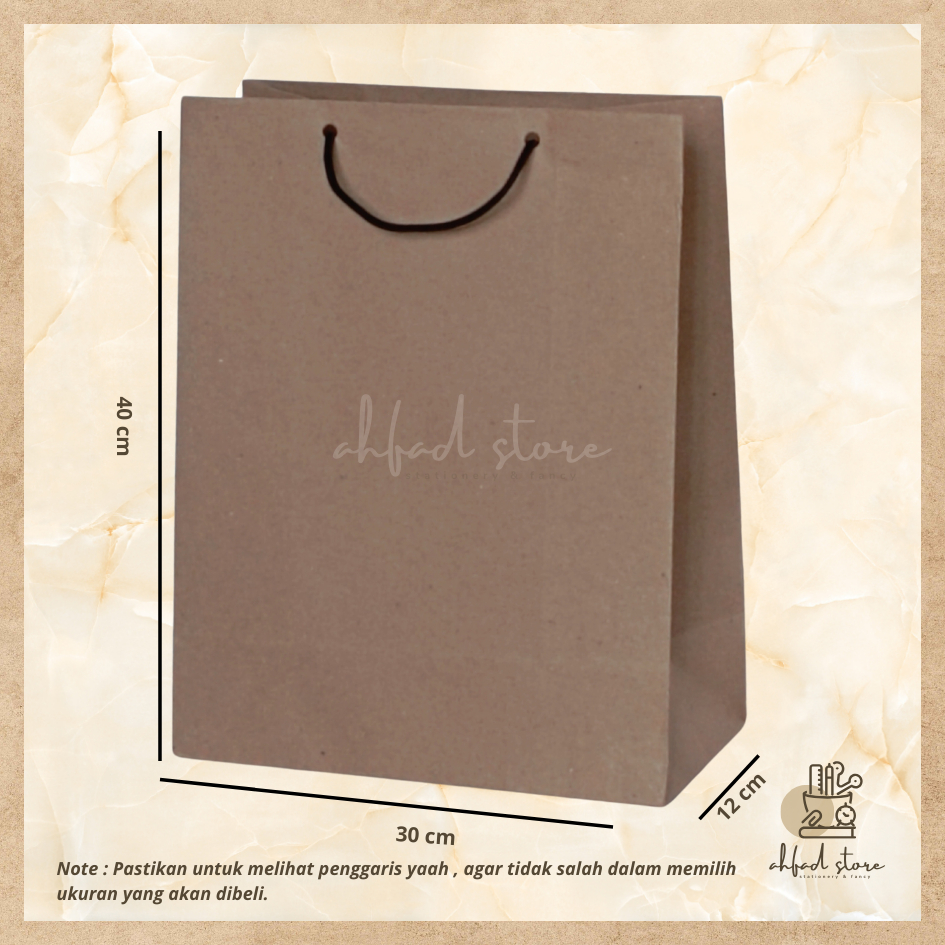 

Paper Bag Polos 30x12x40 / Paper bag polos / Paper Bag kraft / Paper bag pita