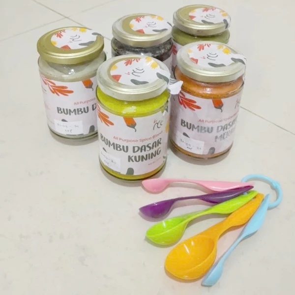 

Bundling 5 paket Bumbu Dasar Indonesia matang rempah tanpa pengawet basic spices, cooked spices without preservatives