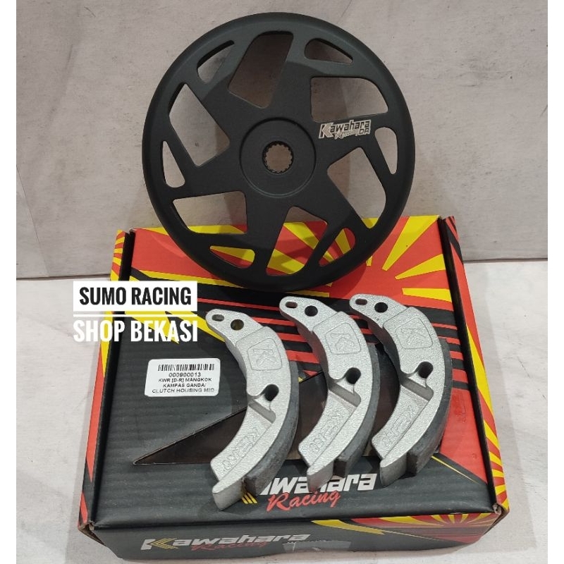 MANGKOK KOPLING DAN KAMPAS GANDA KAWAHARA RACING MIO KARBU SPORTY/ SMILE / MIO SOUL / FINO KARBU