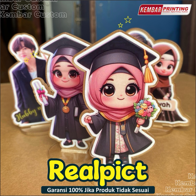 Plakat Mini Custom Foto Plakat Akrilik Wisuda Mini DTV UV
