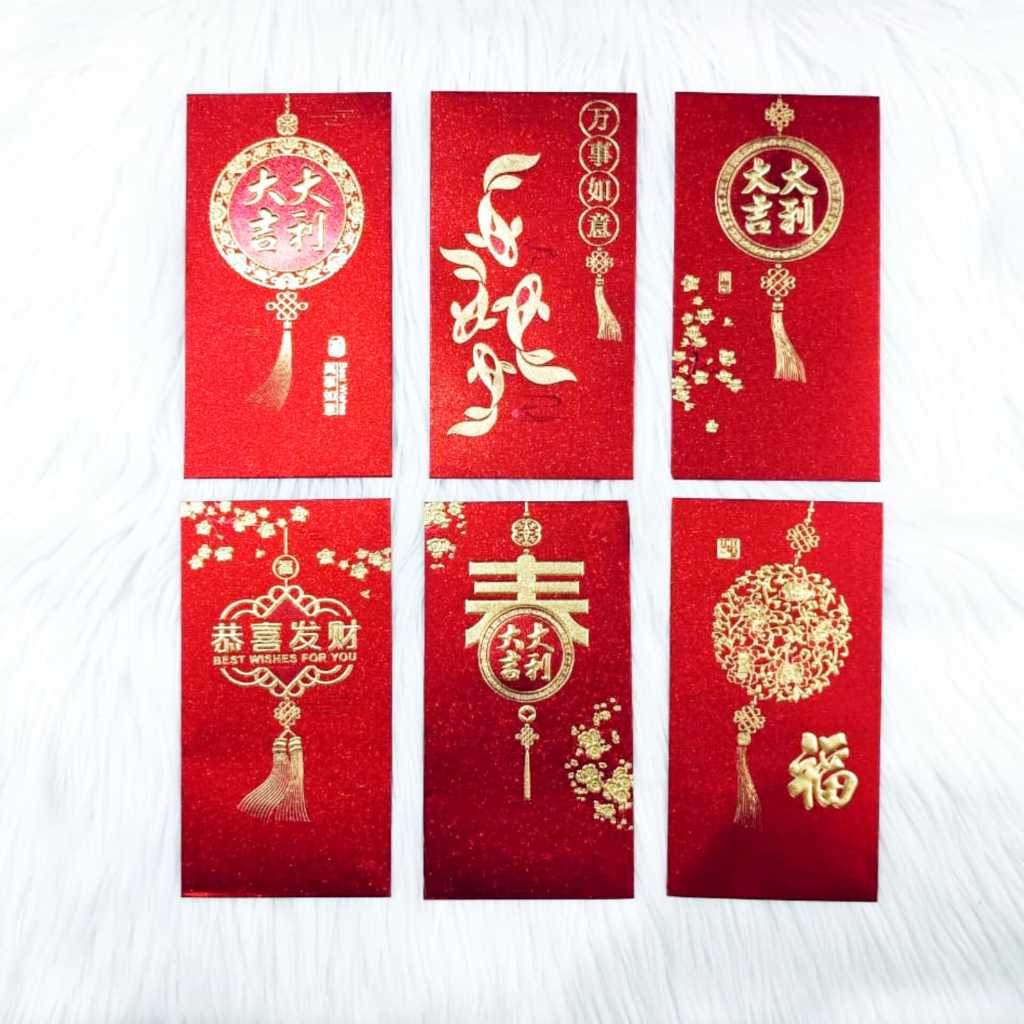 

Angpao Imlek Netral 4071 Isi 6 Pcs Motif Sama Terbaru Bahan Glitter Tebal