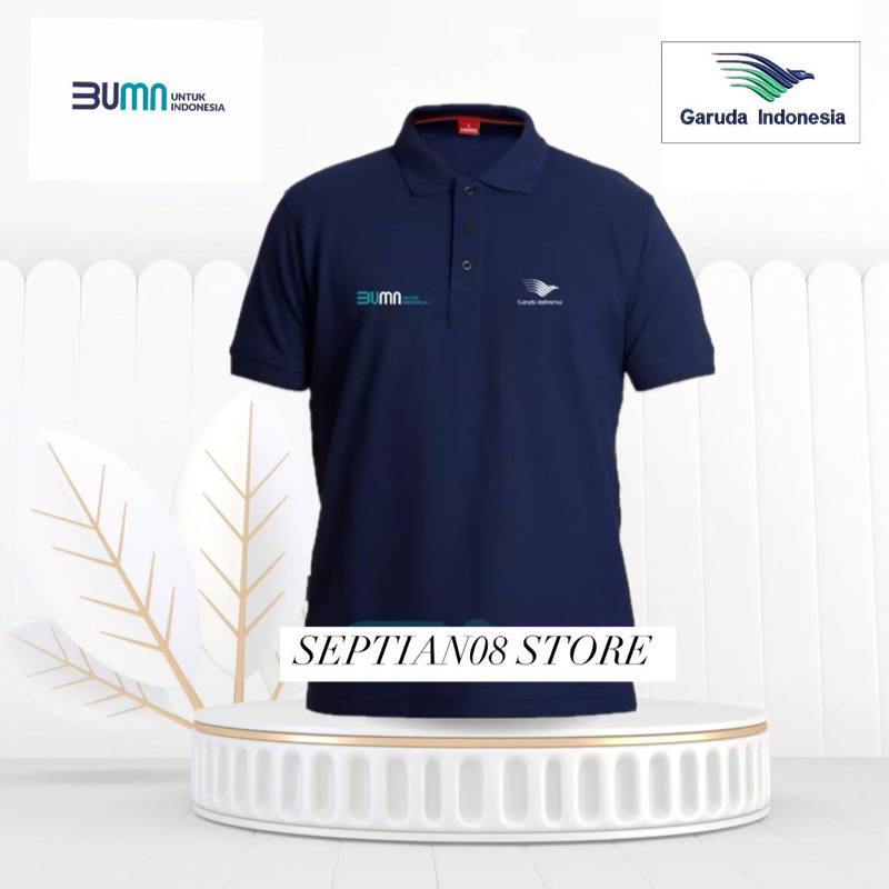 [ GI ] POLO SHIRT BUMN Garuda Indonesia (Persero) Tbk | BORDIR Septian08Store