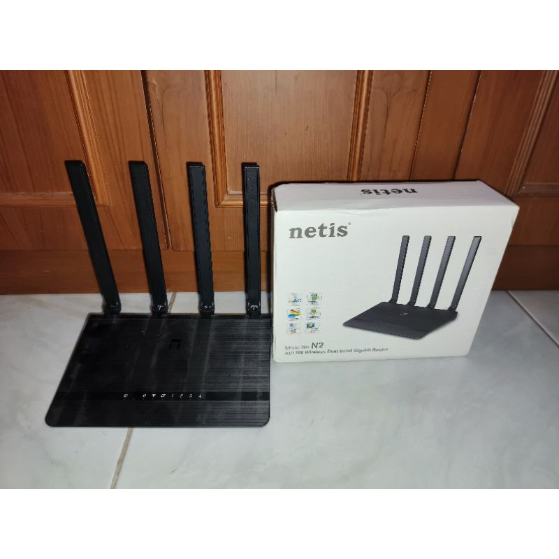 router netis n2 ( bekas / second ) 2.4GHz- 5GHz. Interface (gigabit) :1*10/100/1000Mbps