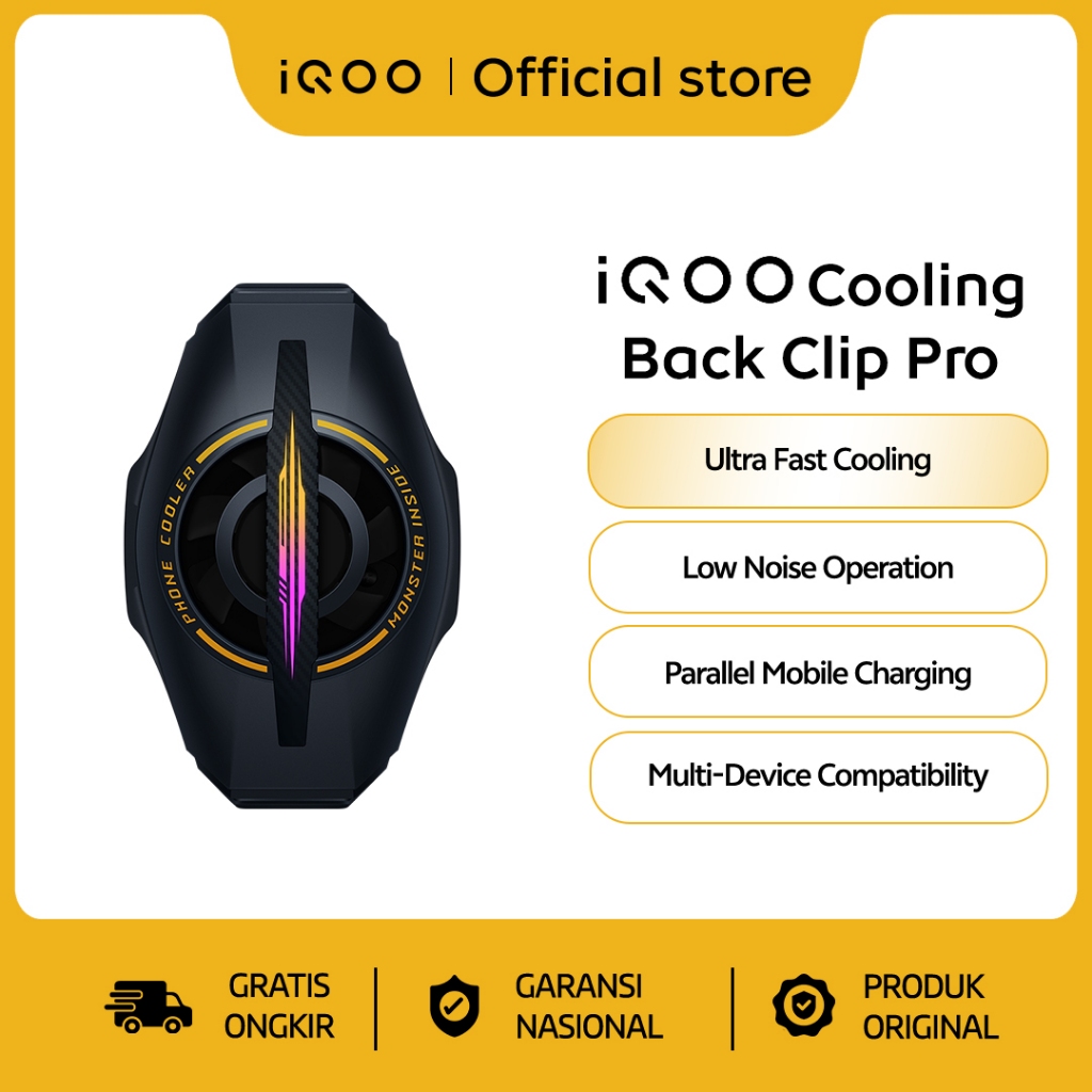 vivo IQOO Original Cooling Back Clip Pro fan cooler radiator pendingin hp cooling fan gaming