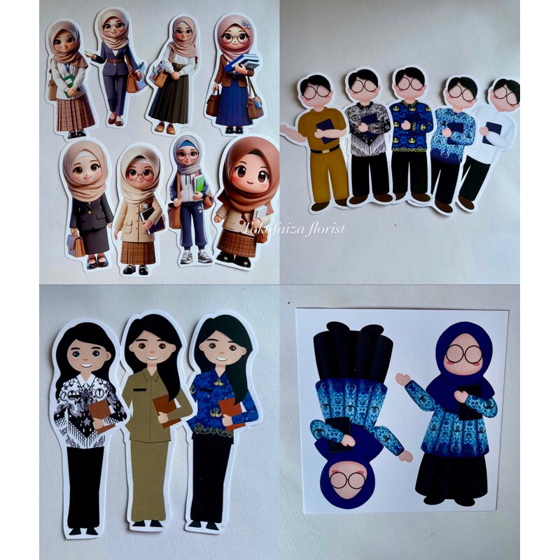 

TOPPER HARI GURU TINGGI 11 CM POTONG POLA BUKET HARI GURU