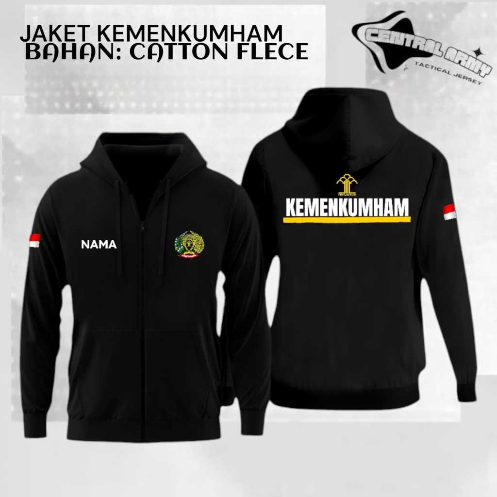 Jaket sewater zipper kemenkumham terbaru /jaket resleting kemenkumham /bahan catton flece premium