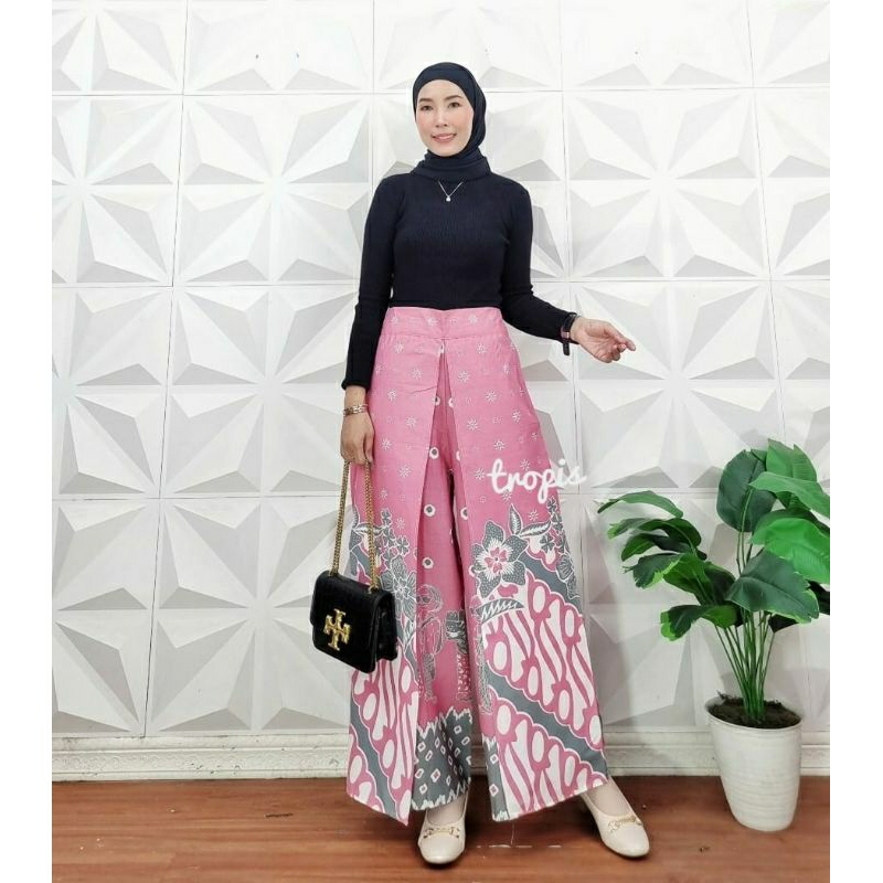 Celana kulot LAYER TRUNTUM celana batik tumpuk kerja kantoran bawahan kebaya celana kondangan celana
