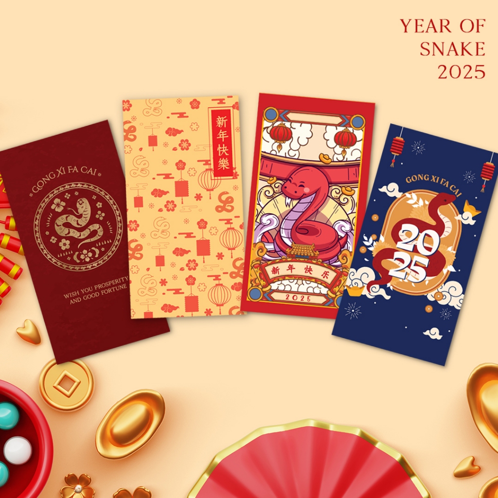 

Angpau Custom / Angpao Imlek Tahun Ular / Angpau Imlek / Angpau imlek 2025 / Money envelope/ Chinese New Year/ CNY 2025