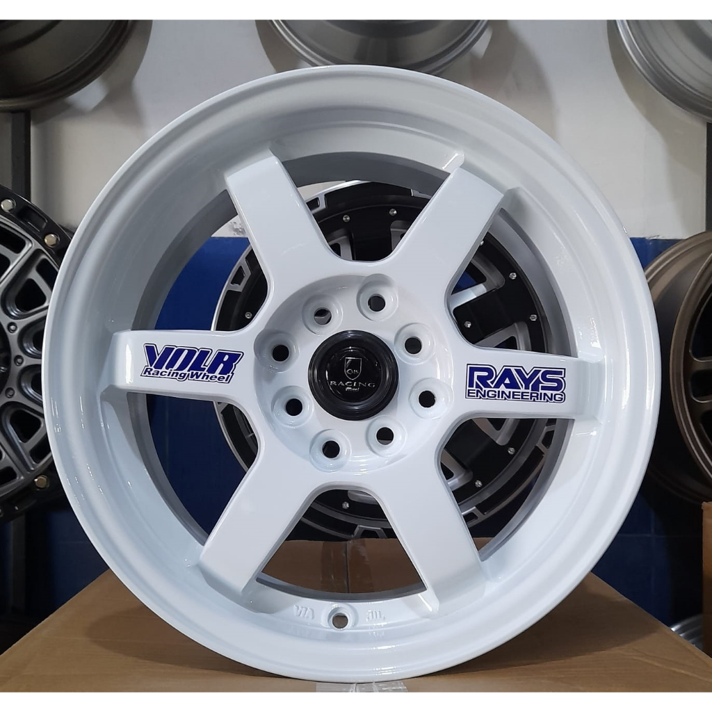 Paket velg plush ban ring 15 te37 pcd 4x100 & 4x114,3 white model rays