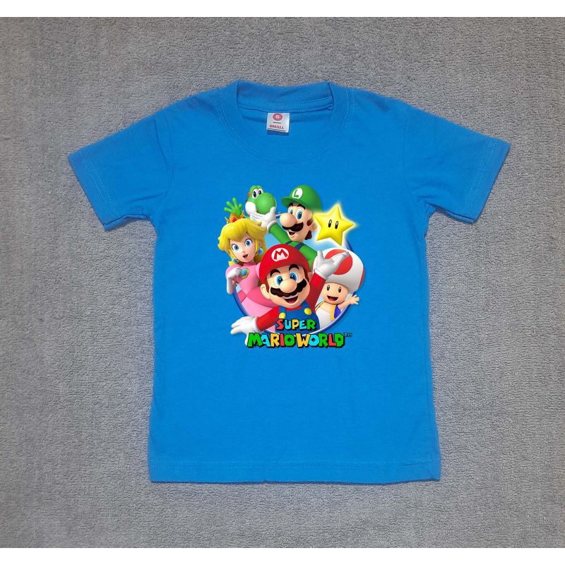 kaos anak mario bross