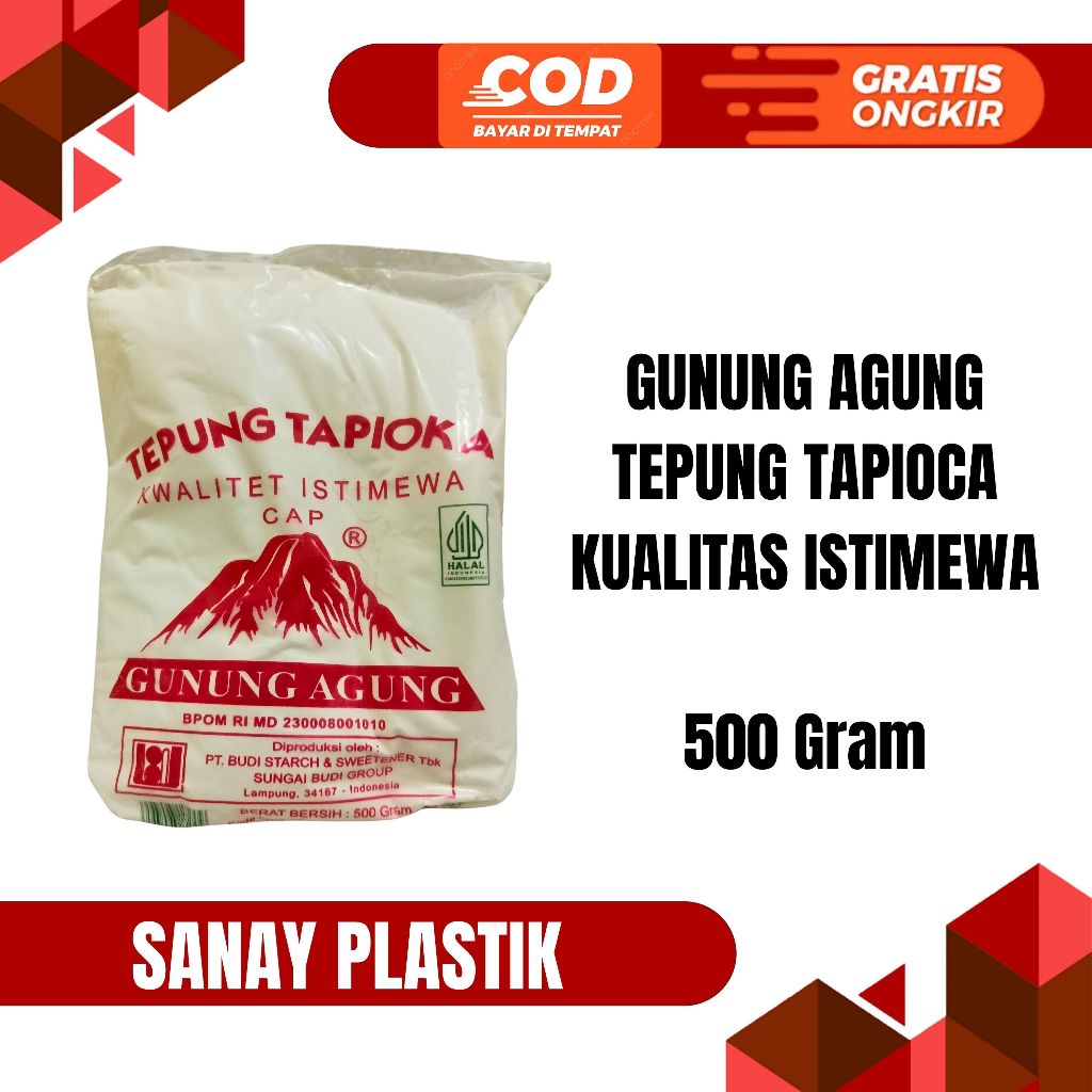 

TEPUNG TAPIOKA GUNUNG AGUNG 500 GRAM