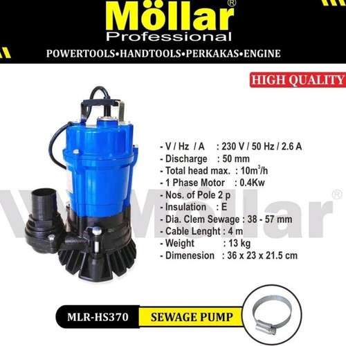 Pompa Mollar Hs370 Sewage Pump Submersible Pump Pompa Celup Air Kotor