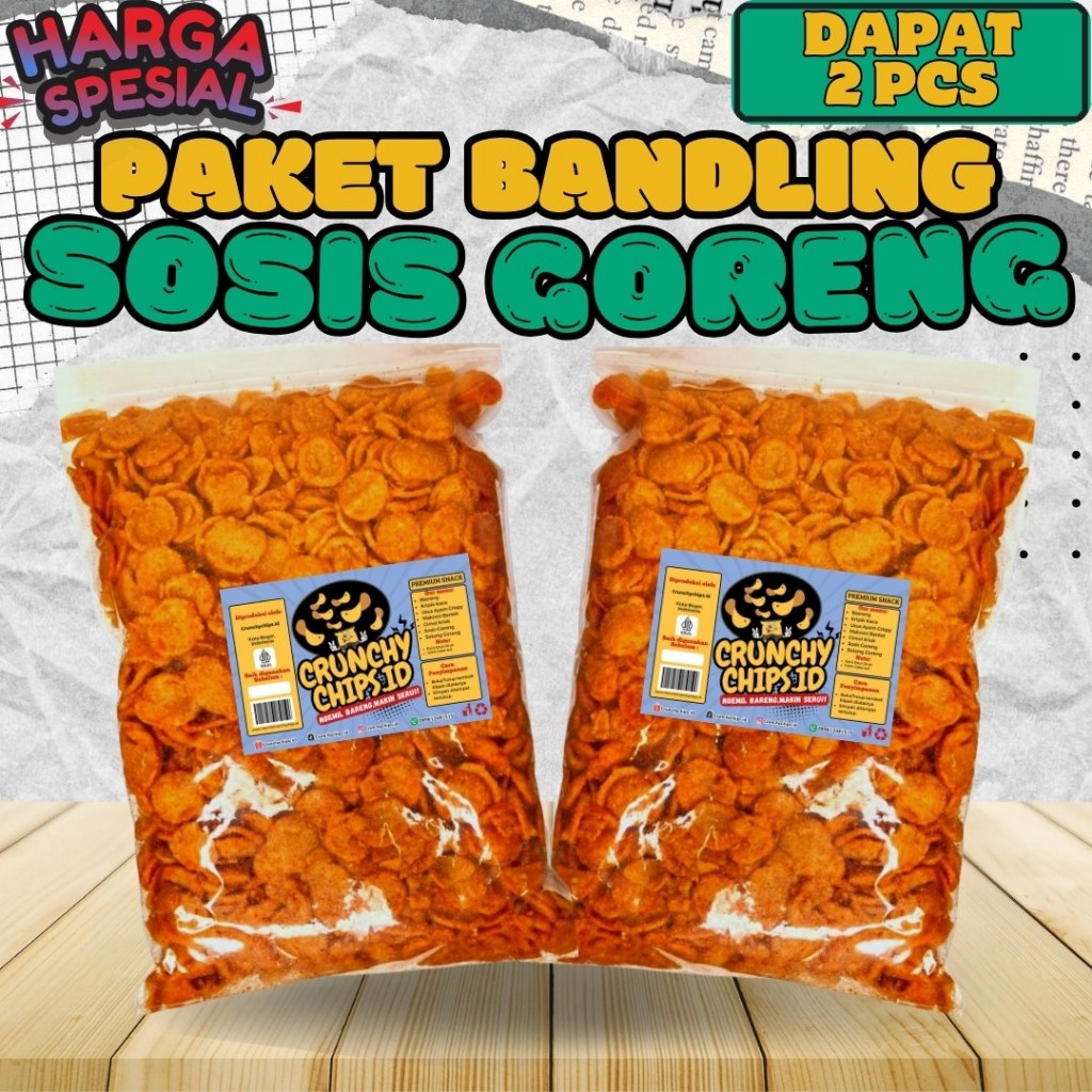 

PAKET BANDLING Sosreng Sosis goreng Bumbu Cikruh Pedas Gurih Daun Jeruk Khas Dapat 2 Pcs