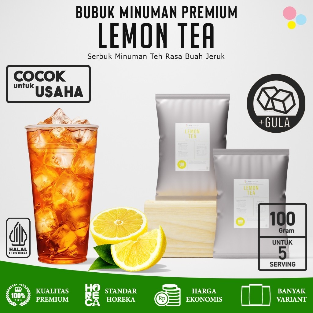 

Bubuk Minuman Rasa Lemon Tea Powder 100 Gr Serbuk Minuman Teh Lemon Instan Drink 100 Gram