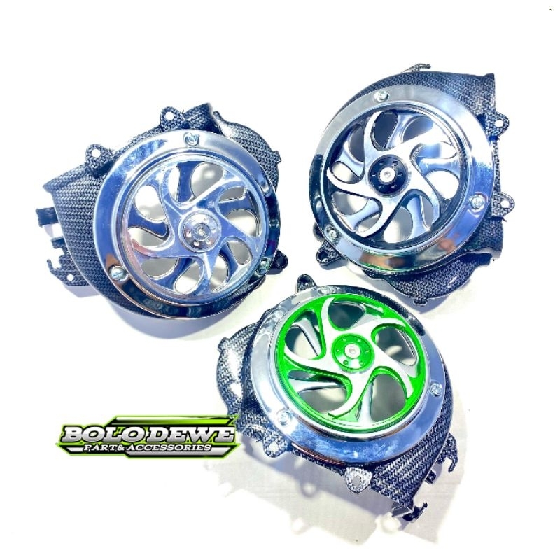 Cover tutup kipas mesin carbon set spiner crome beat karbu scoopy karbu spacy karbu