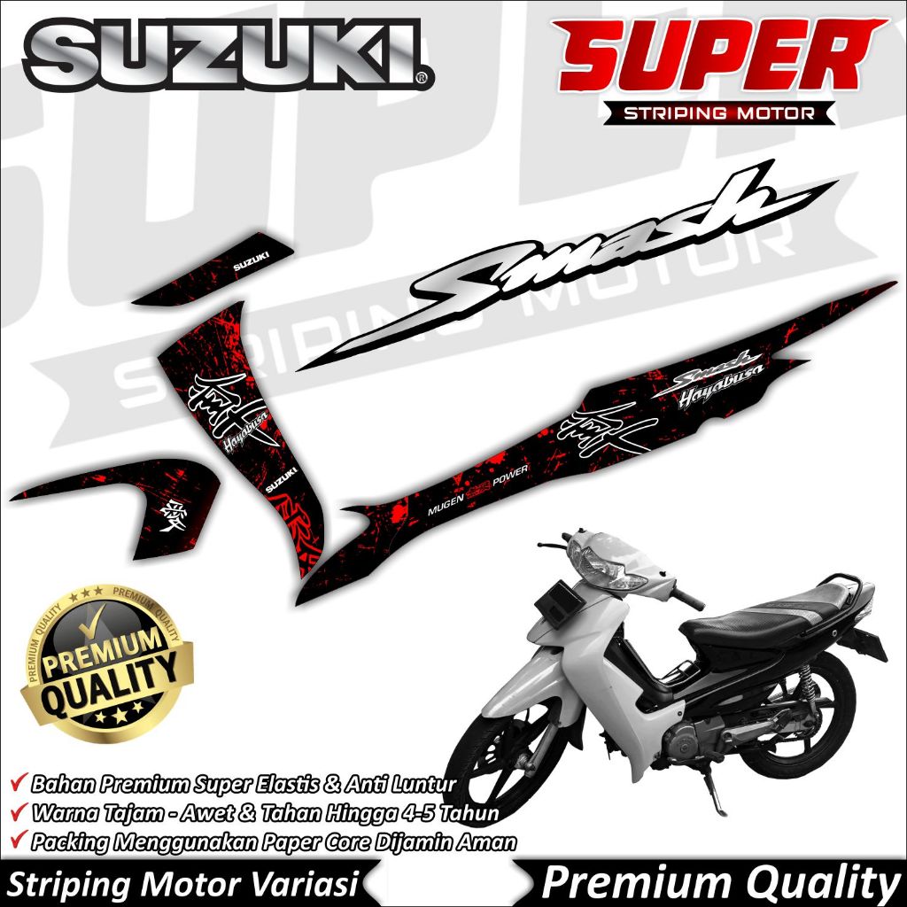 Stiker Smash Lama Anti Luntur keren Striping Smash Lama Striping Suzuki Smash Lama Hayabusa