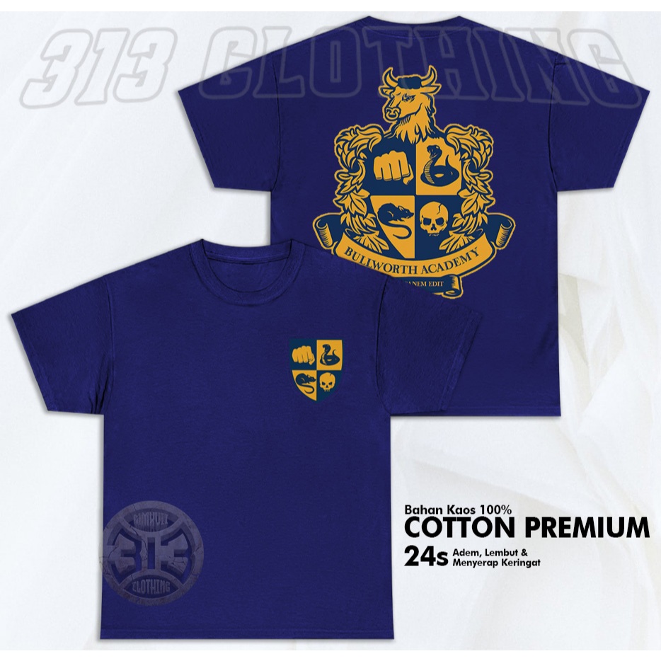 T-Shirt Kaos Game Bully Bullworth Academy / Atasan Baju Bullworth Game Bully