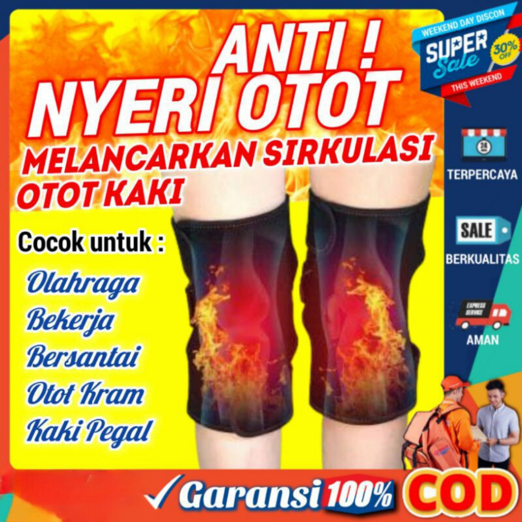 Deker Lutut Terapi Kesehatan 2 Pcs Pelindung Lutut dengan Pemanas Magnetik untuk Terapi terapi lutut