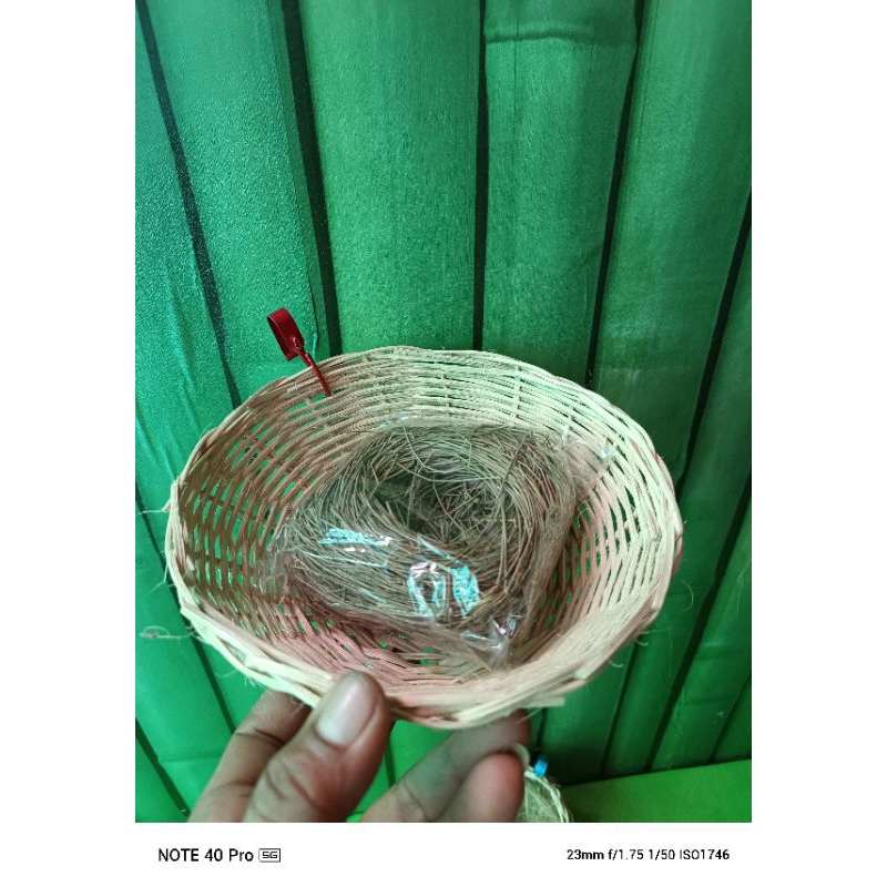 SARANG BURUNG KENARI GOWOK 1 PAKET TEMPAT SARANG BURUNG KENARI PER KUTUT TEKUKUR ROTAN MANGKOK 1 PAK