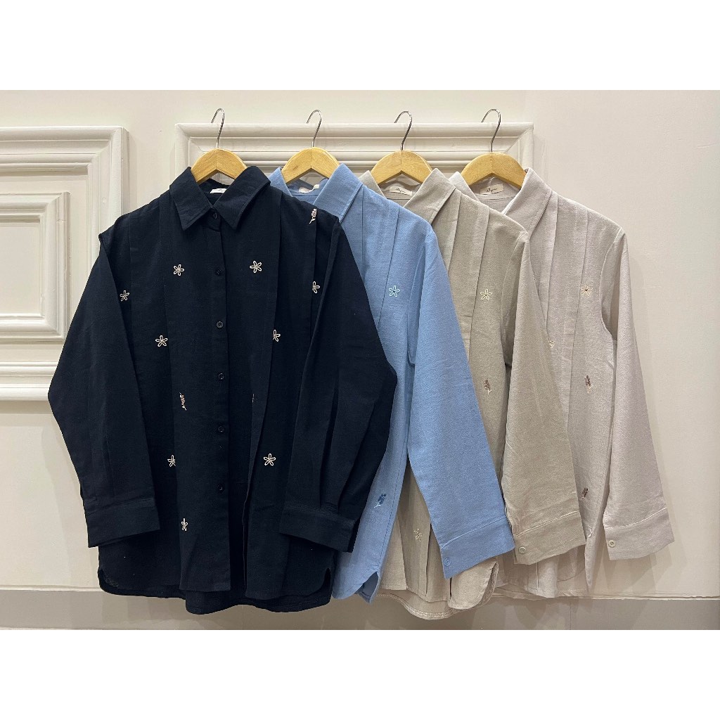 BEYOURA - DAISY SHIRT / Kemeja Bordir / Kemeja Katun / Kemeja Embroidery