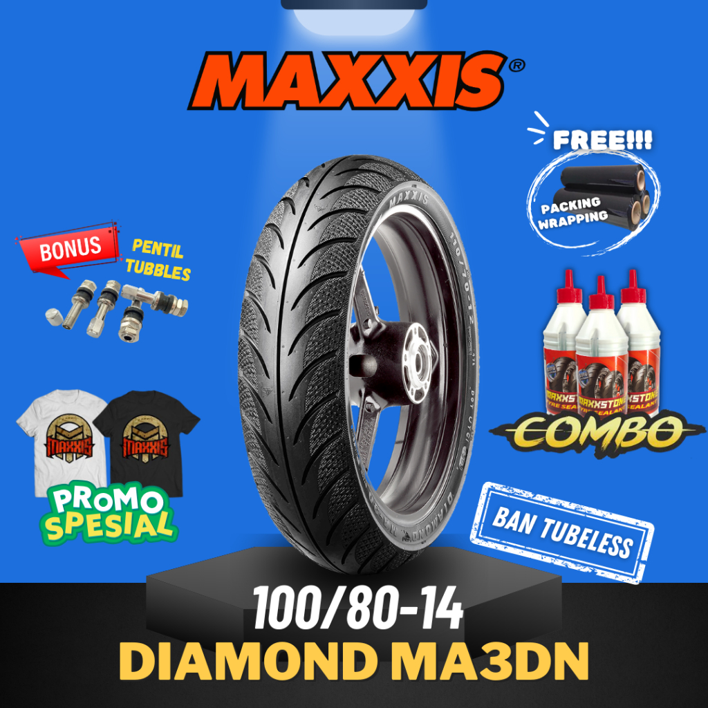 [READY COD] BAN MAXXIS DIAMOND MA-3DN 100/80-14 / 100/80-14 / BAN TUBELESS 100/80-14 BAN MOTOR MATIC