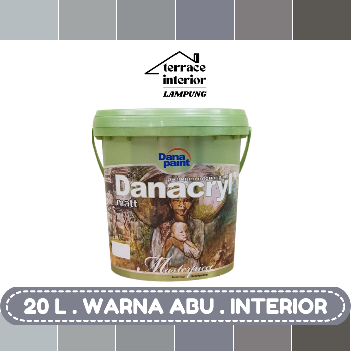 Cat Tembok Interior Danapaint Danacryl Warna Abu 20 L